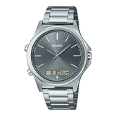 Casio, Men’s Watch Analog-Digital, Grey Dial Silver Stainless Steel Band, MTP-VC01D-8EUDF